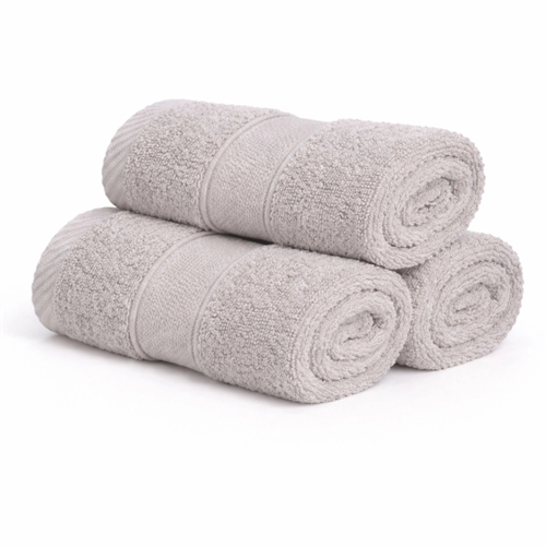 Katoenen washandje - 100% katoen - 30x30 cm - Diamant - Lichtgrijs